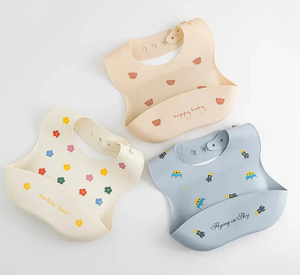 Bavoirs imperméables réglables pour enfants en Silicone souple