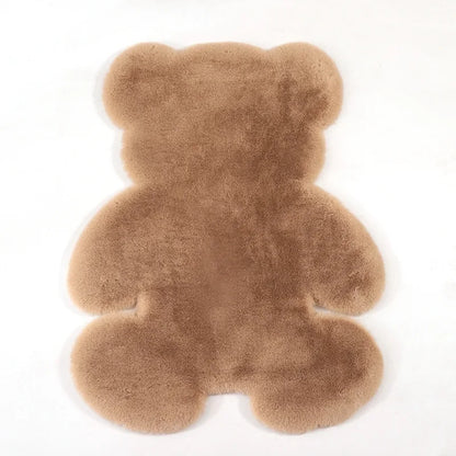 Tapis Super doux en forme d'ours et couleurs douces