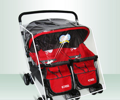 Housse de Pluie pour Poussette Double