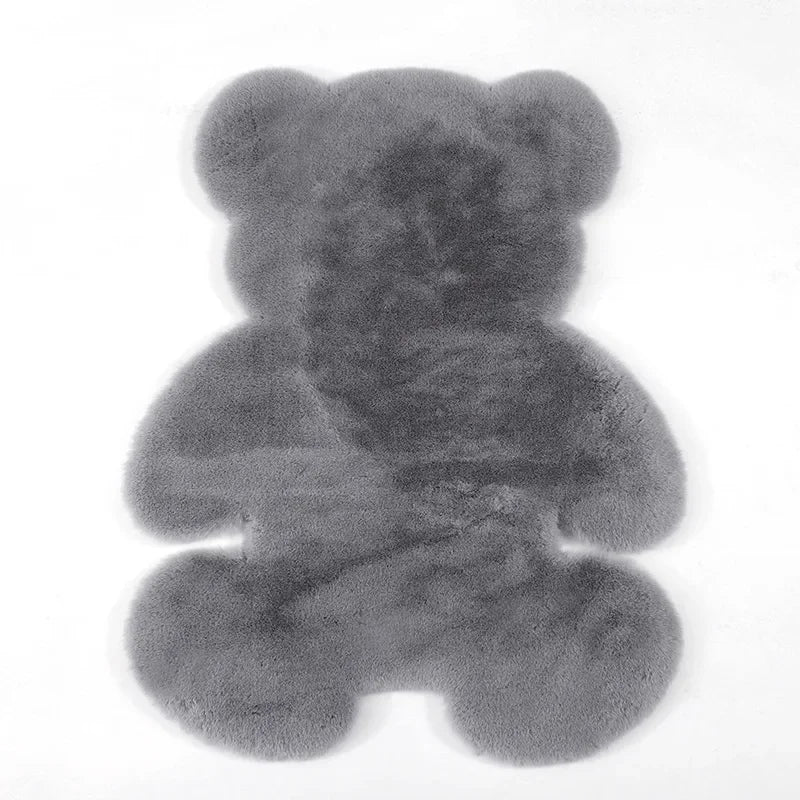 Tapis Super doux en forme d'ours et couleurs douces
