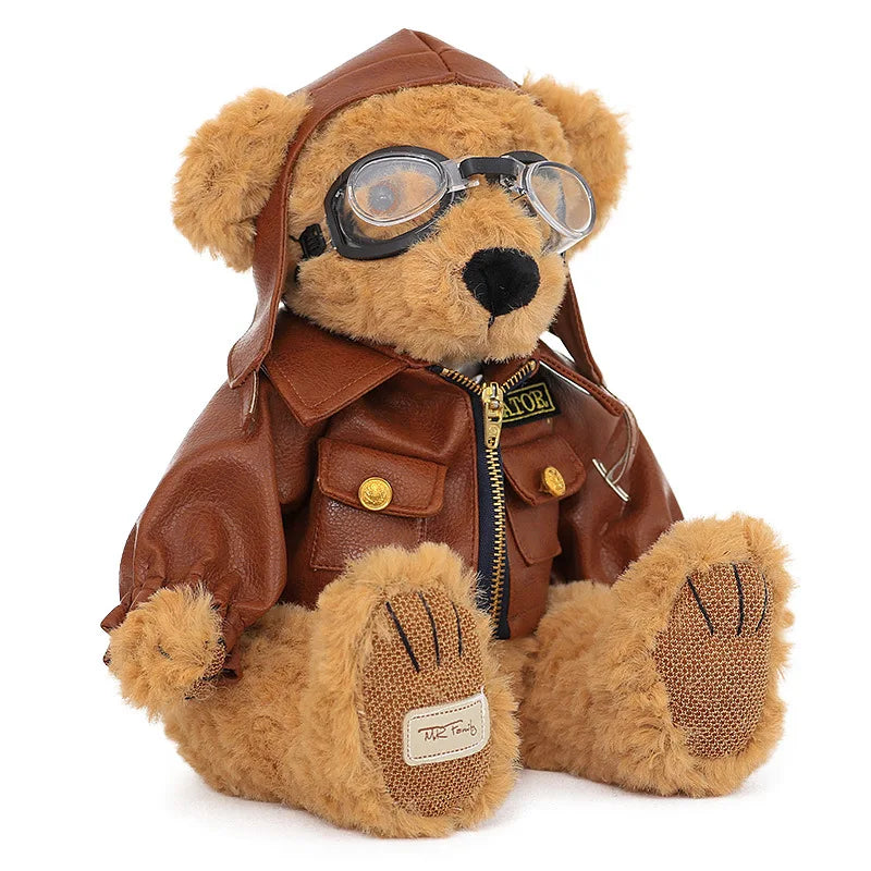 Peluche ours aviateur