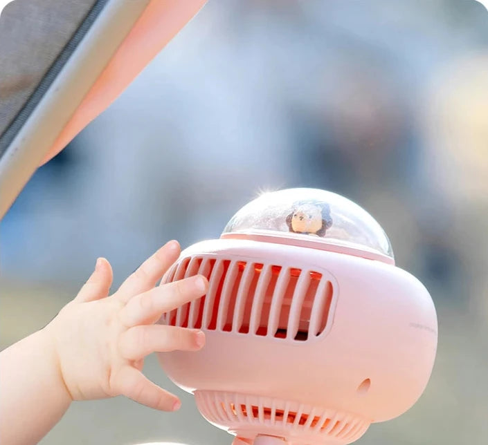 Ventilateur de poussette flexible et rotatif