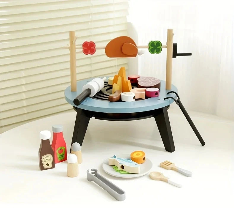 Ensemble de jeu de Barbecue en bois pour enfants