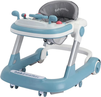 Trotteur pliable 2 en 1 avec plateau musical amovible