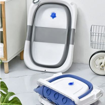 Baignoire pliable pour bébé avec affichage de température