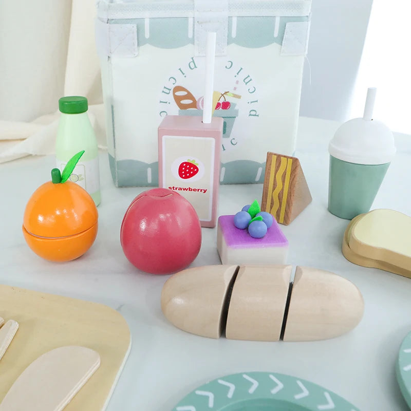 Ensembles de jeux en bois Petit-déjeuner ou Pique-nique pour enfants