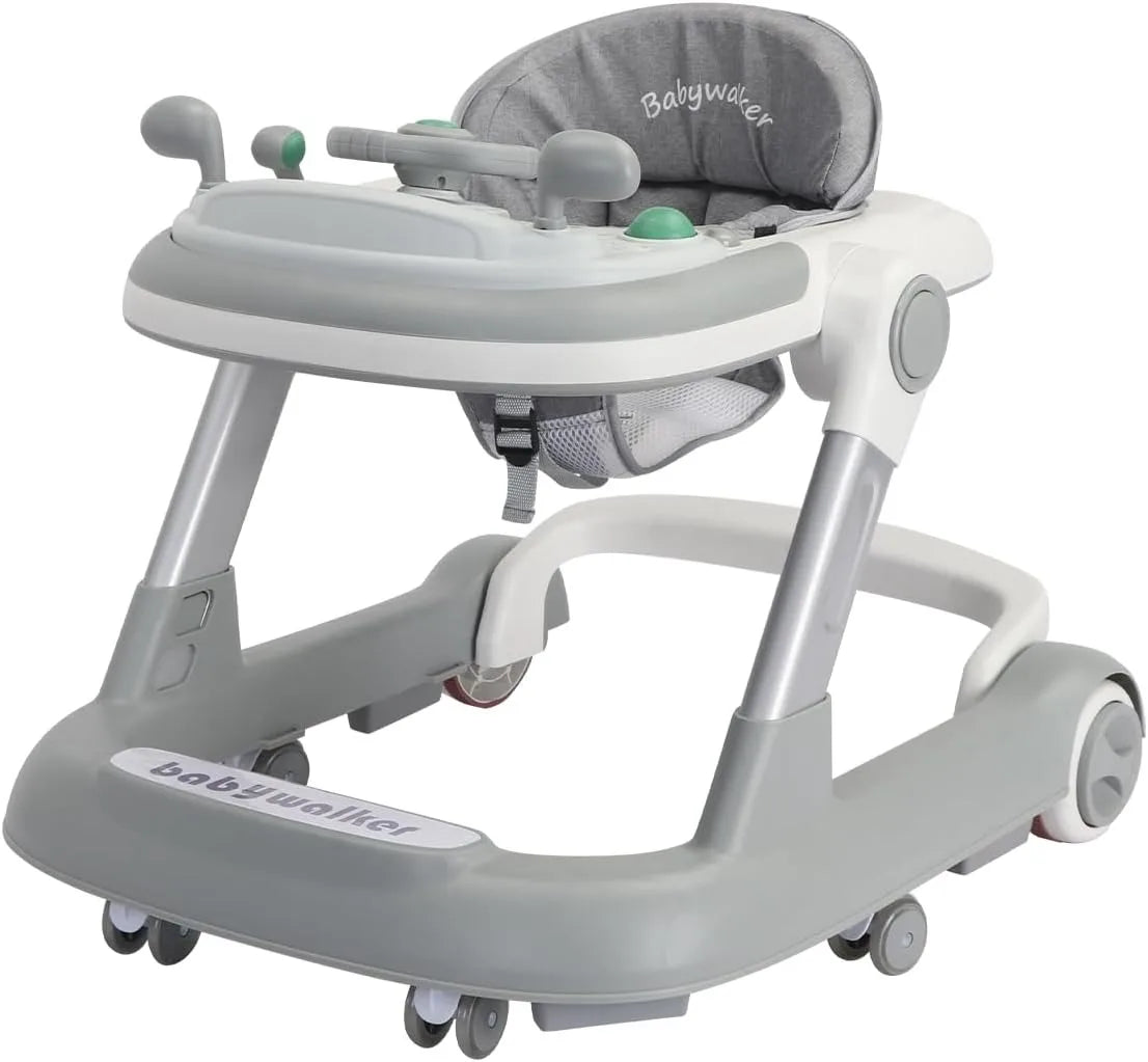 Trotteur pliable 2 en 1 avec plateau musical amovible