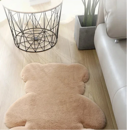 Tapis Super doux en forme d'ours et couleurs douces