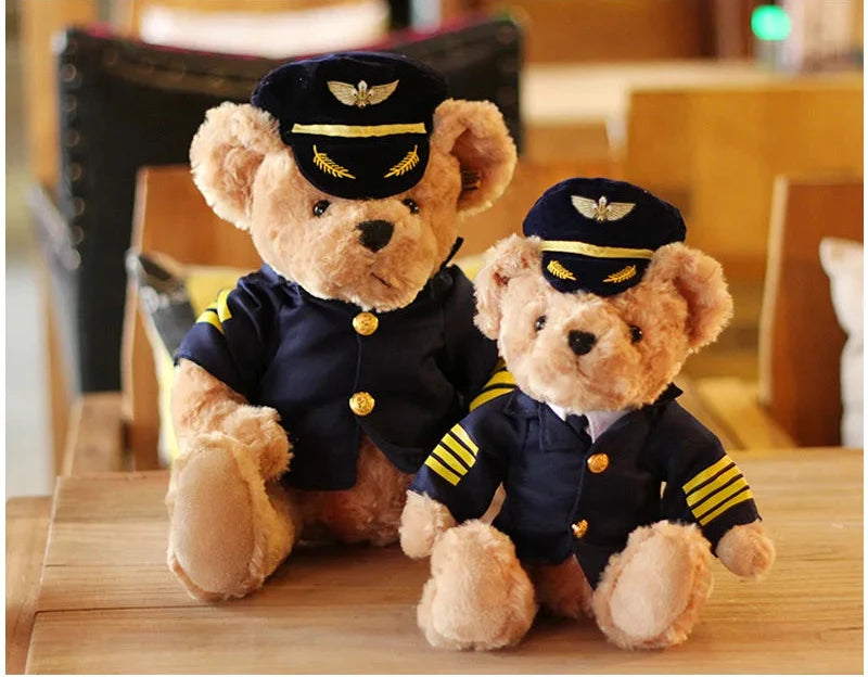 Ours en peluche Pilote Commandant de bord