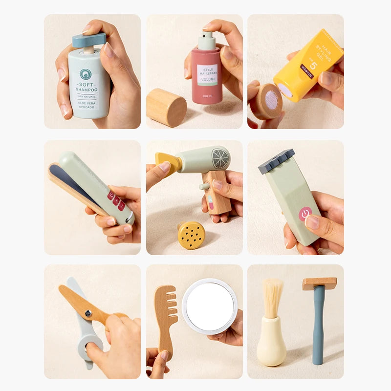 Kit du Coiffeur en bois pour enfants