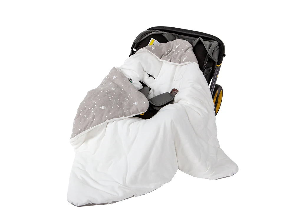 Couverture d'emmaillotage avec capuche pour bébé pour siège-auto