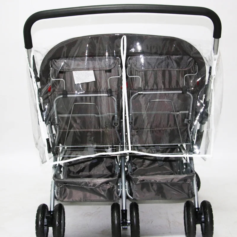 Housse de Pluie pour Poussette Double