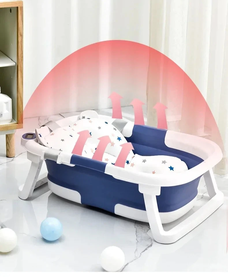 Baignoire pliable pour bébé avec affichage de température