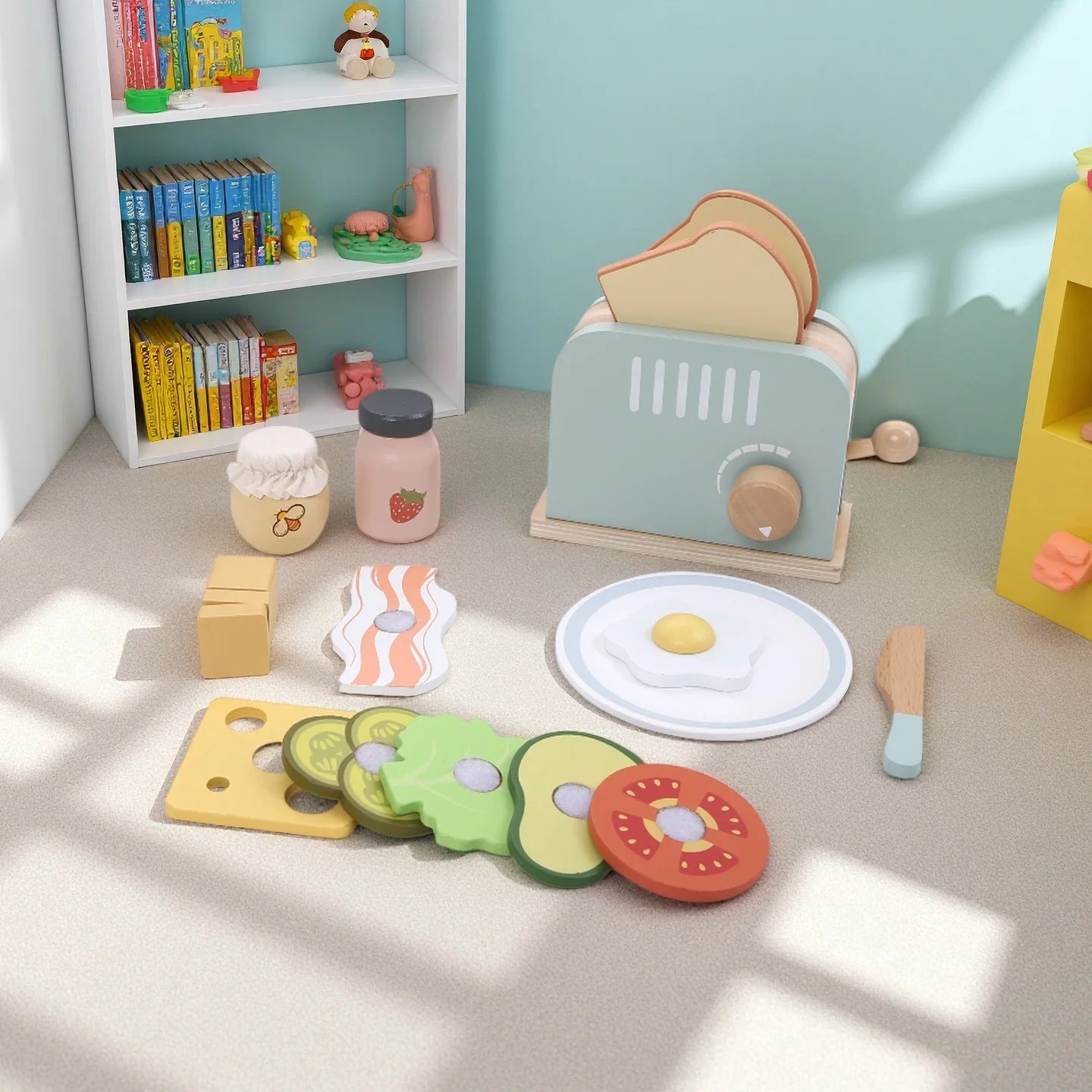 Grille-pain en bois et accessoires pour sandwich - pour enfants