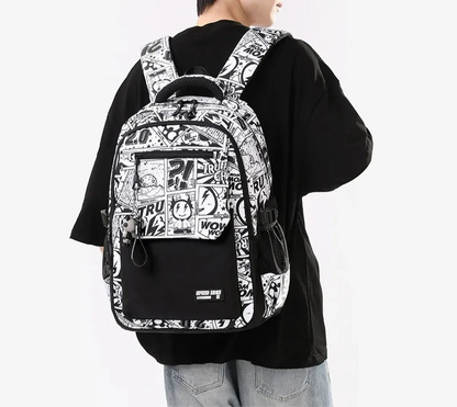 Sac à dos collégien motifs BD ou New York