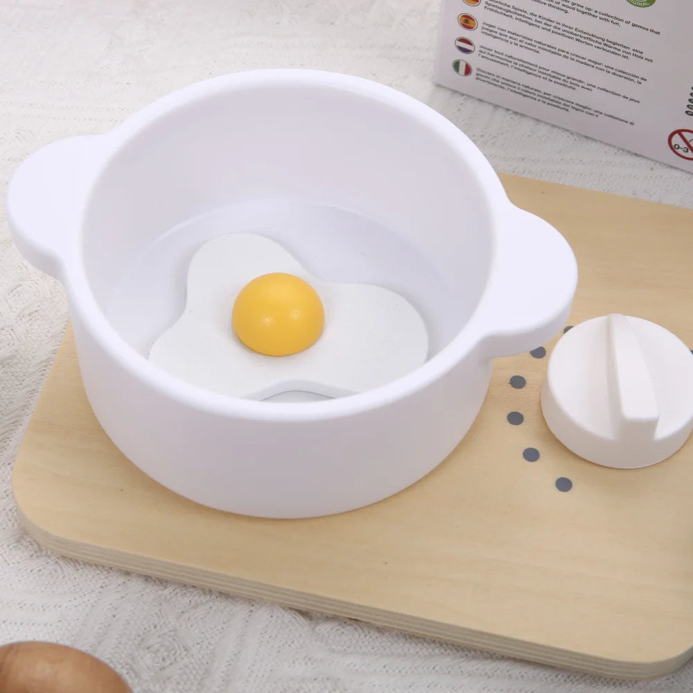 Ensemble d'ustensiles et d'accessoires de cuisine en bois pour enfants