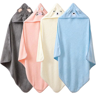 Cape de bain en flanelle douce pour bébé