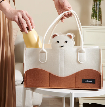 Panier organisateur de couches motif ours