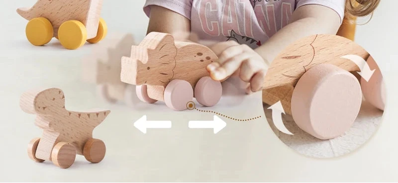 Jouets en bois pour bébé - collection dinosaures Petit Berceau