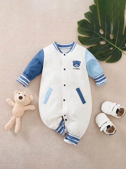 Combinaison pour bébé de 0 à 12 mois en coton doux