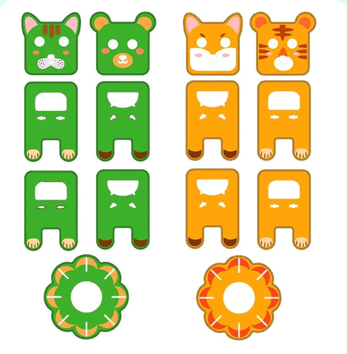 Blocs de construction magnétiques animaux pour enfants