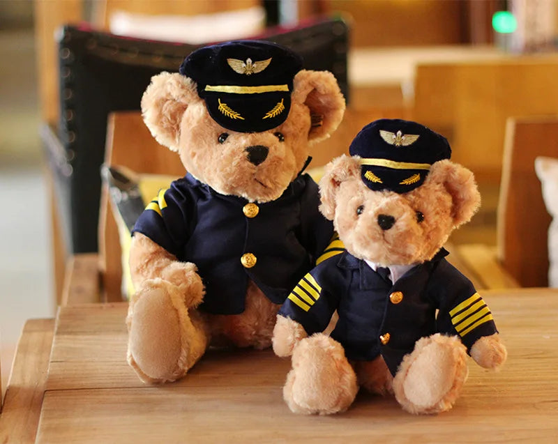 Ours en peluche Pilote Commandant de bord
