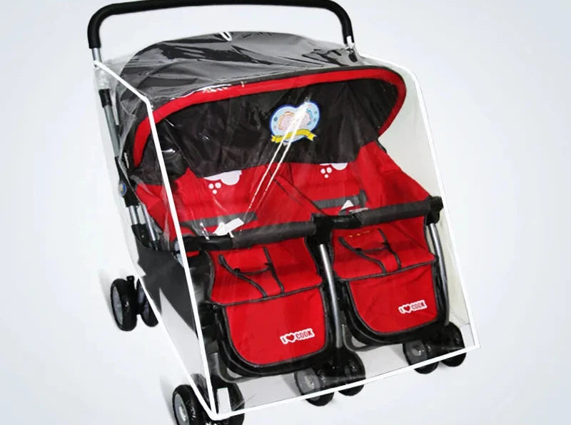 Housse de Pluie pour Poussette Double