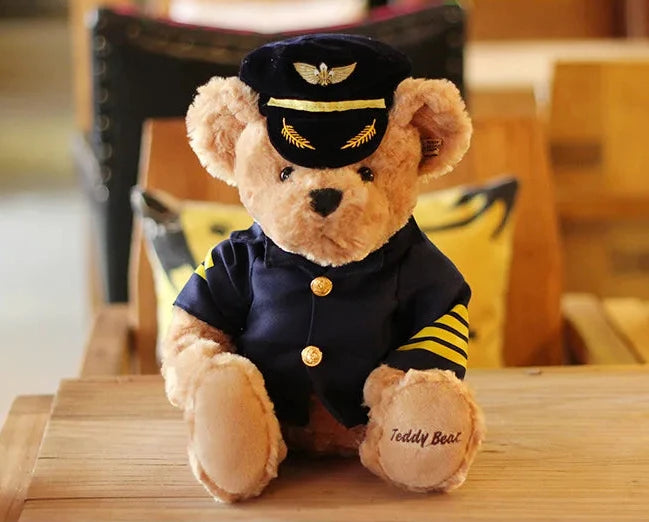 Ours en peluche Pilote Commandant de bord