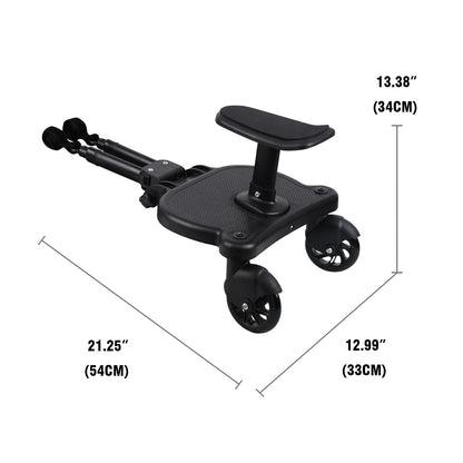 Adaptateur marchepied universel 2 en 1 pour poussette, avec siège pour deuxième enfant
