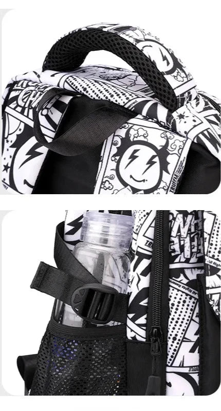 Sac à dos collégien motifs BD ou New York