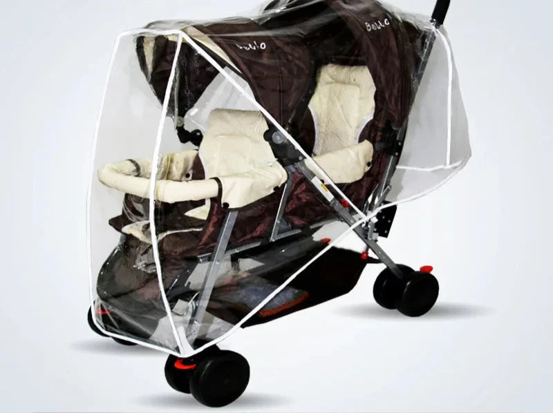 Housse de Pluie pour Poussette Double