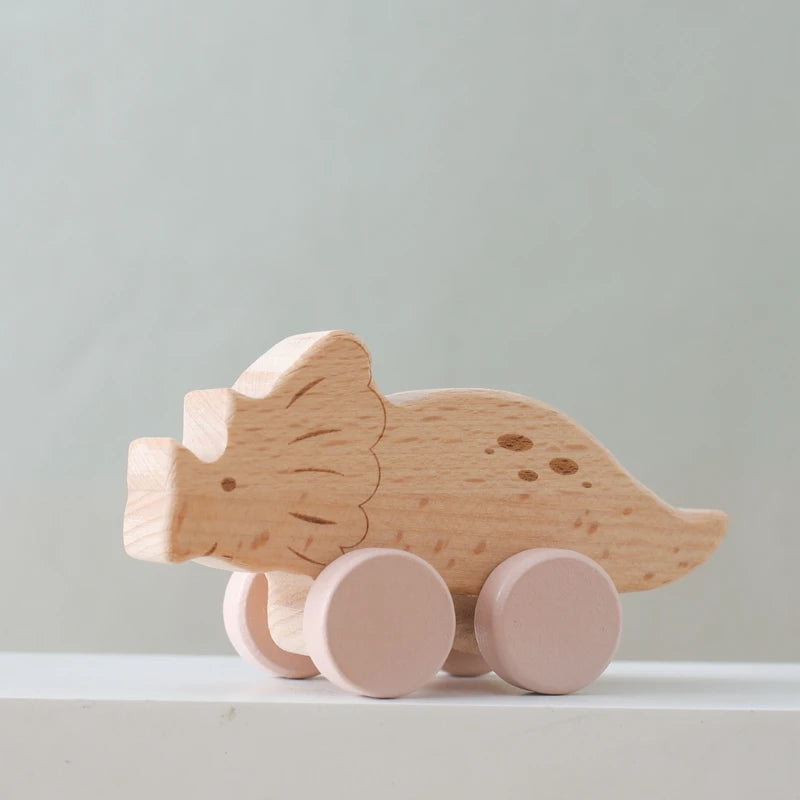 Jouets en bois pour bébé - collection dinosaures