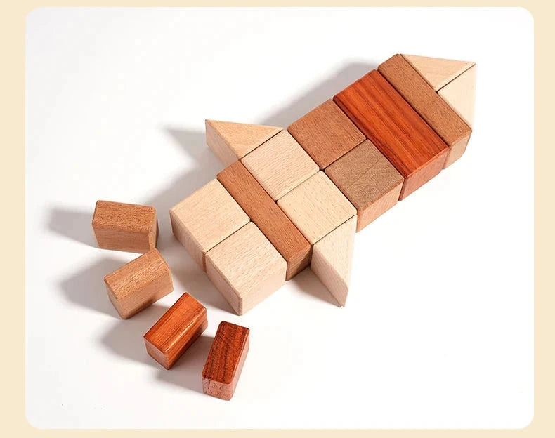 Ensemble de blocs de construction en bois