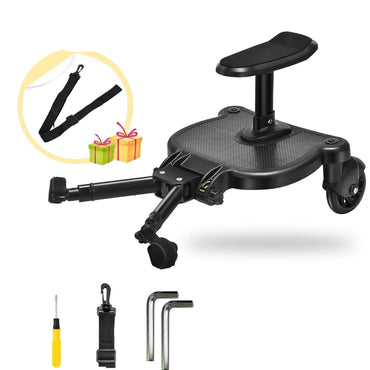 Adaptateur marchepied universel 2 en 1 pour poussette, avec siège pour deuxième enfant