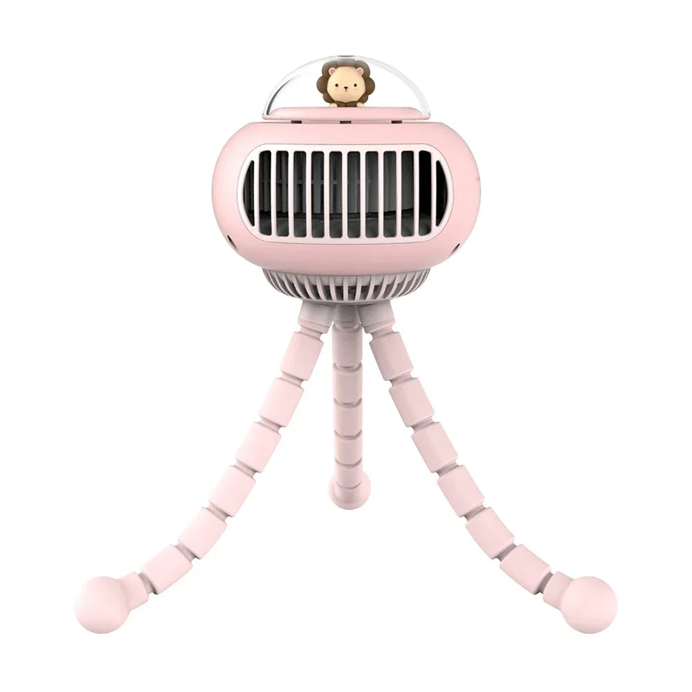 Ventilateur de poussette flexible et rotatif