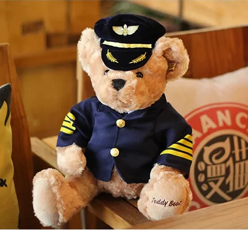 Ours en peluche Pilote Commandant de bord