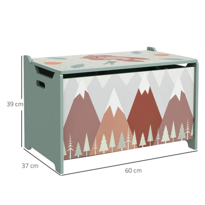 Coffre de rangement imprimé ours et montagnes
