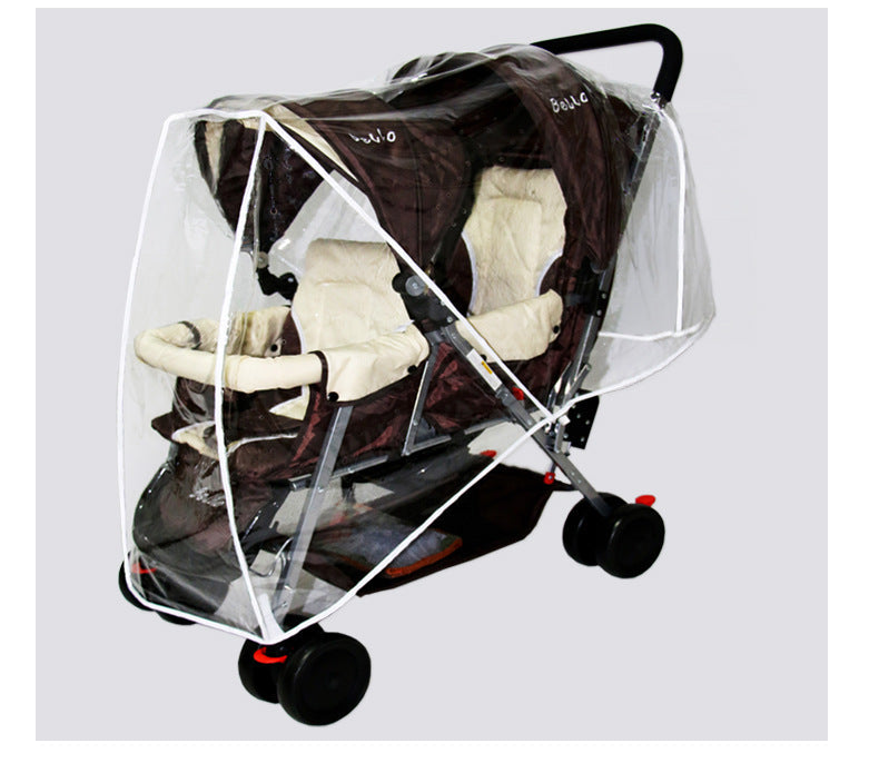 Housse de Pluie pour Poussette Double