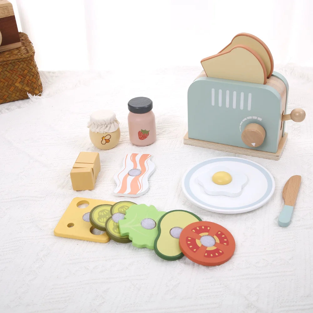 Grille-pain en bois et accessoires pour sandwich - pour enfants