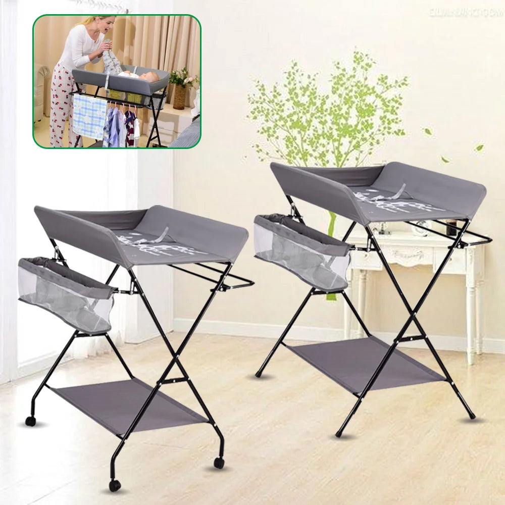 Table à langer pliable avec rangements