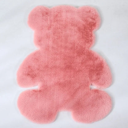 Tapis Super doux en forme d'ours et couleurs douces