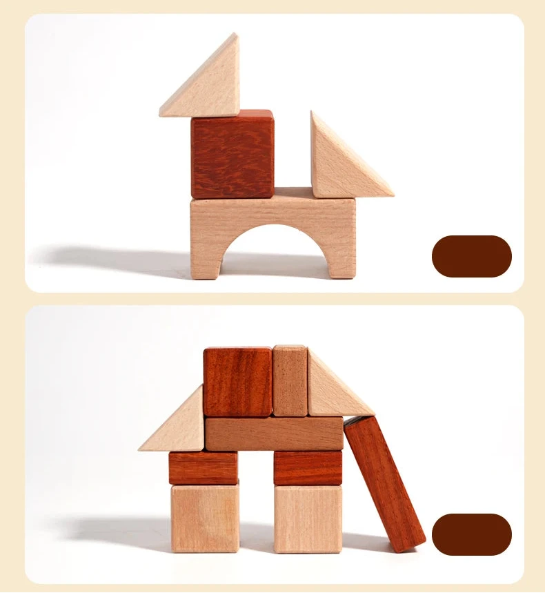 Ensemble de blocs de construction en bois