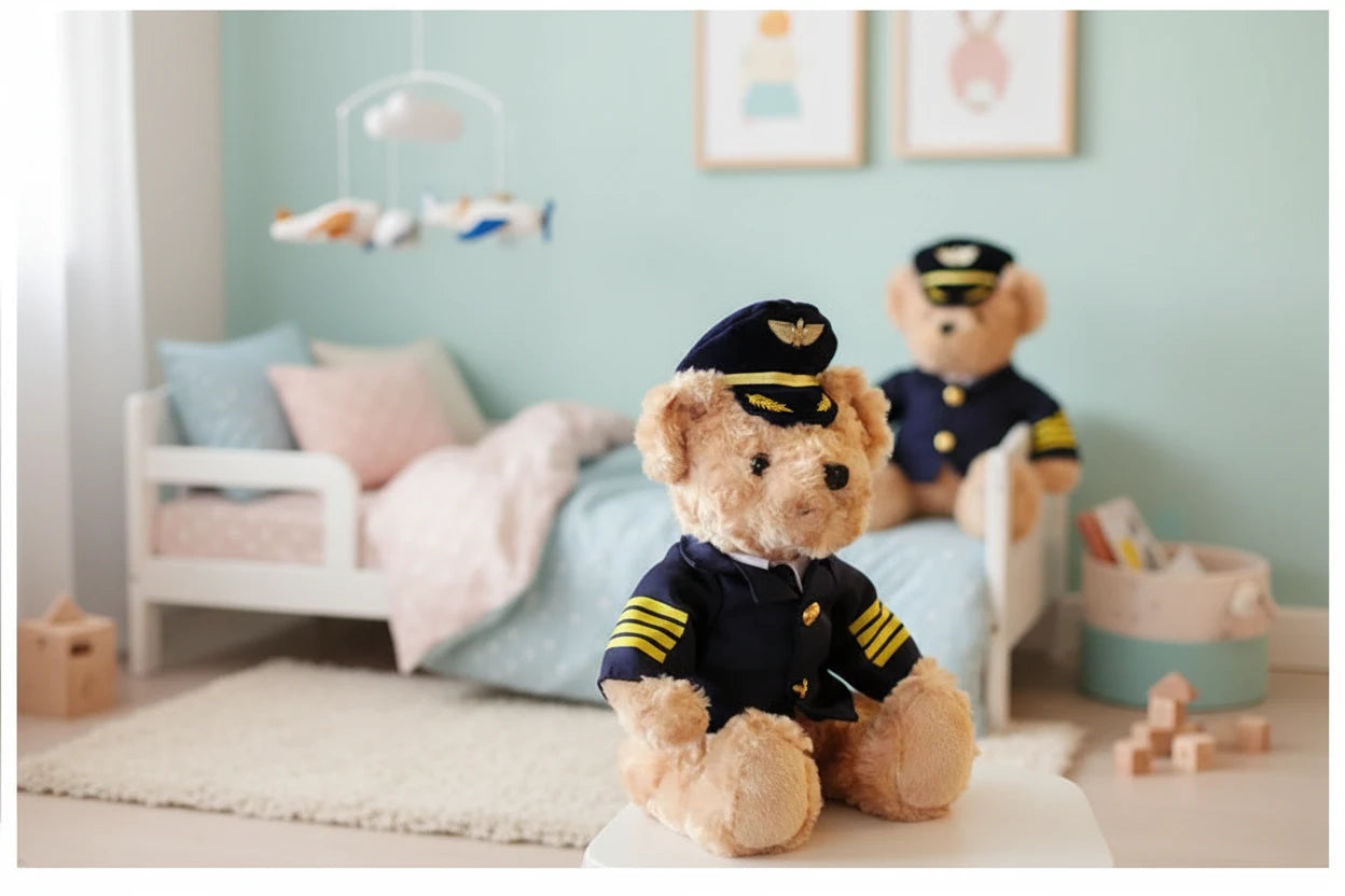 Ours en peluche Pilote Commandant de bord
