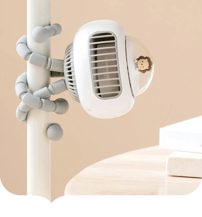 Ventilateur de poussette flexible et rotatif