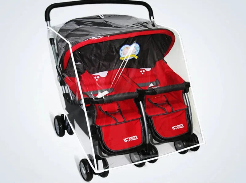 Housse de Pluie pour Poussette Double