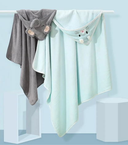 Cape de bain en flanelle douce pour bébé