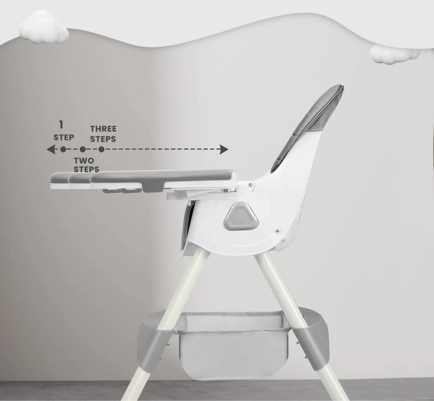 Chaise haute pliable pour bébé de 6 mois et plus