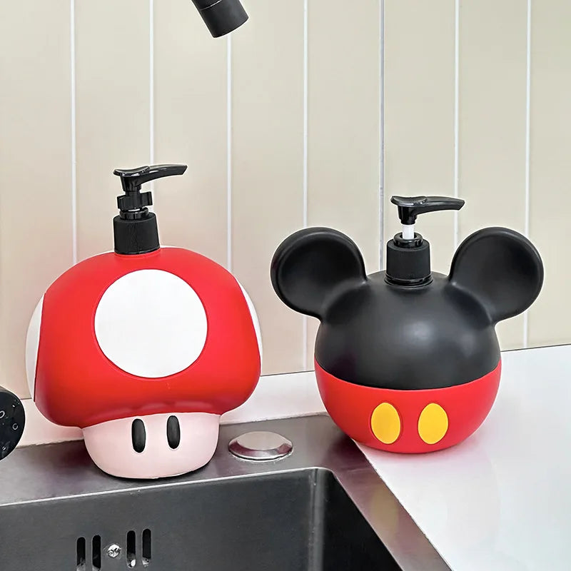 Distributeur de savon pour les mains, Mickey ou Champignon