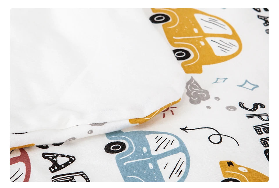 Couverture d'emmaillotage avec capuche pour bébé pour siège-auto motif voitures