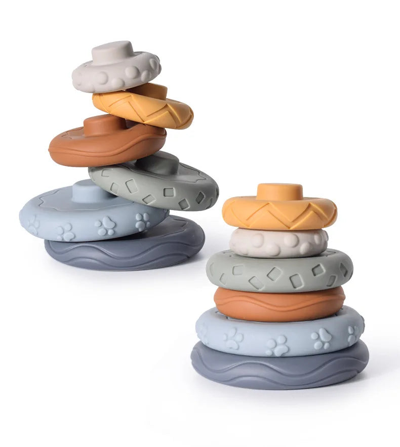 Tour à empiler Montessori Koala ou Eléphant pour bébé, développement de la motricité Fine